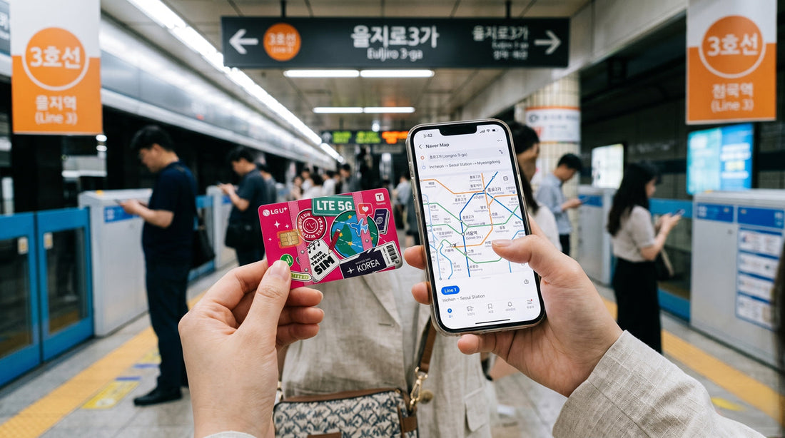 Korea transportation guide for tourists with T-money and subway map