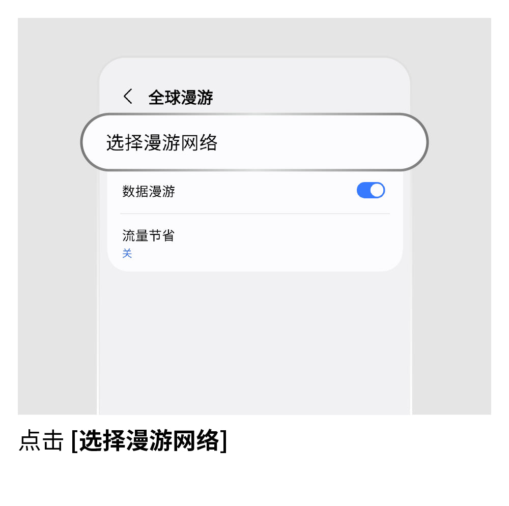 手动选择网络