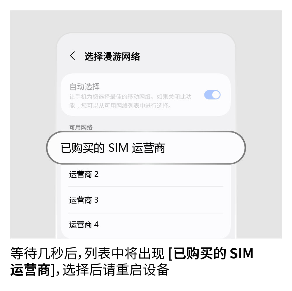 手动选择网络