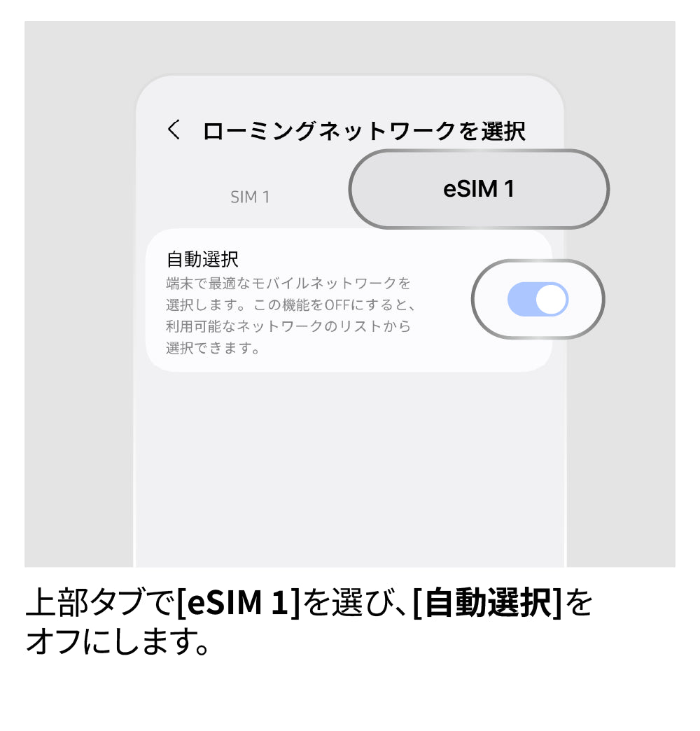 ネットワークを手動で選択
