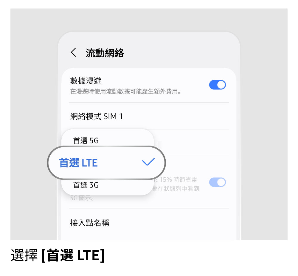 切換至 LTE