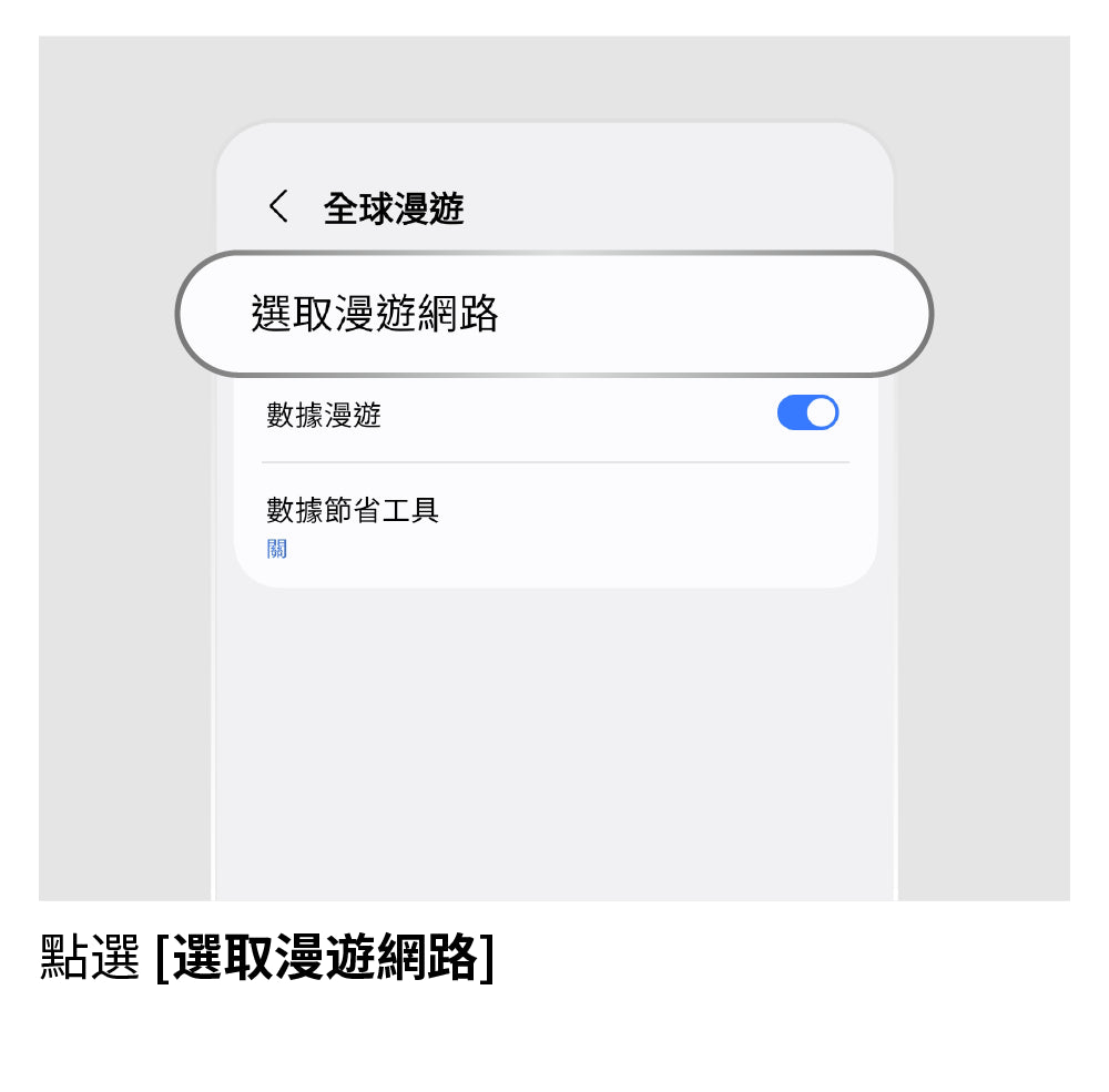 手動選擇網路