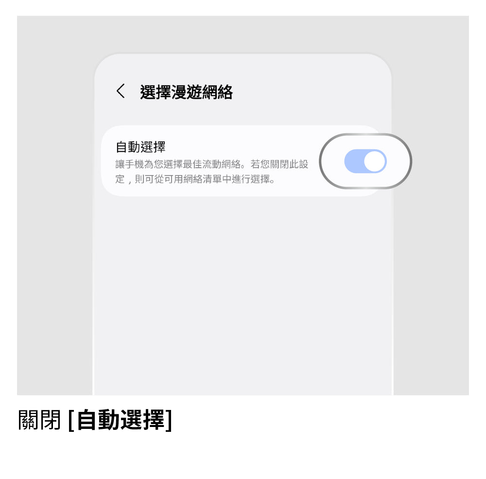 手動選擇網路