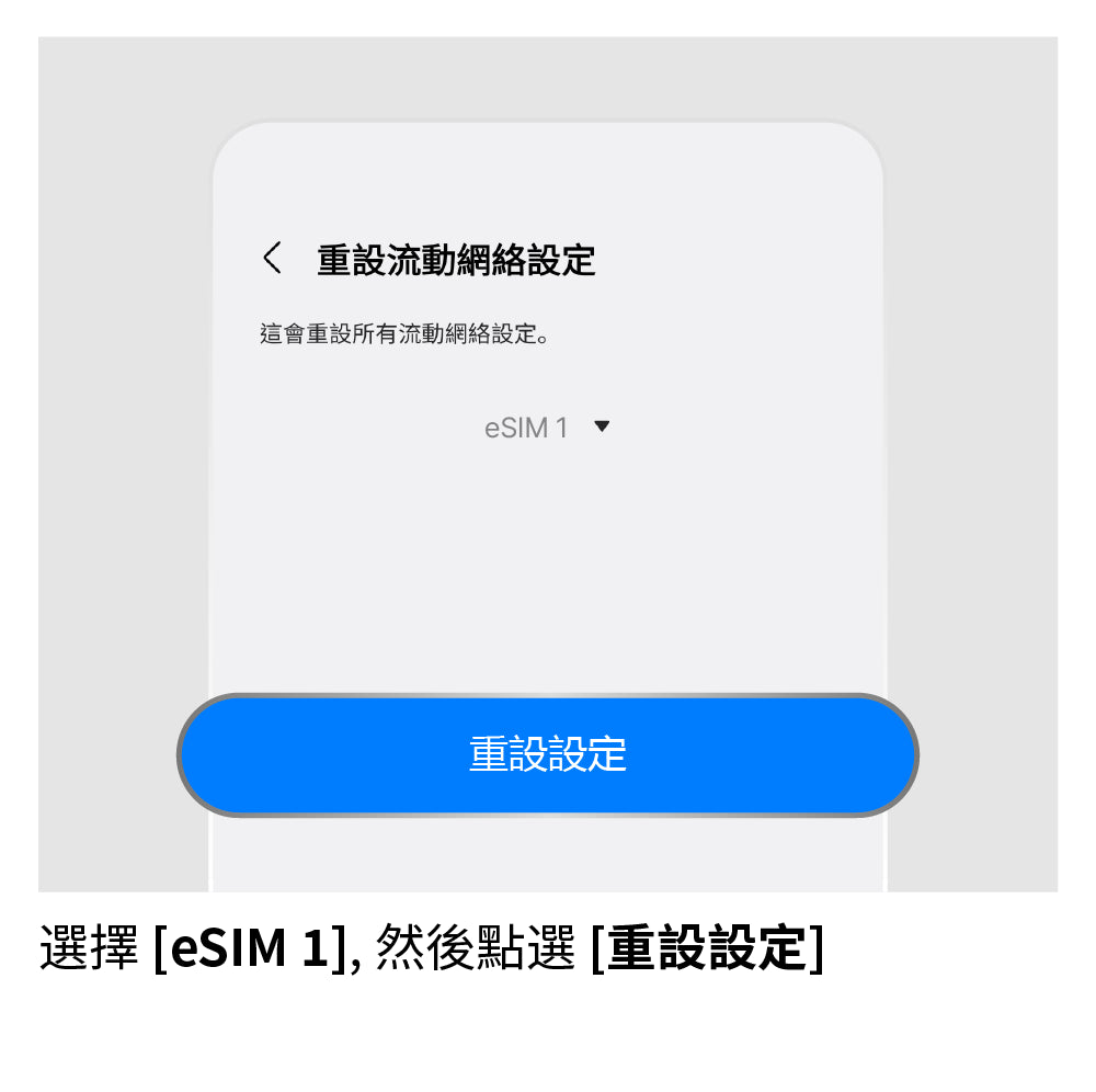 重設網路設定