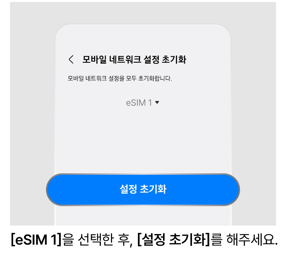네트워크 설정 초기화