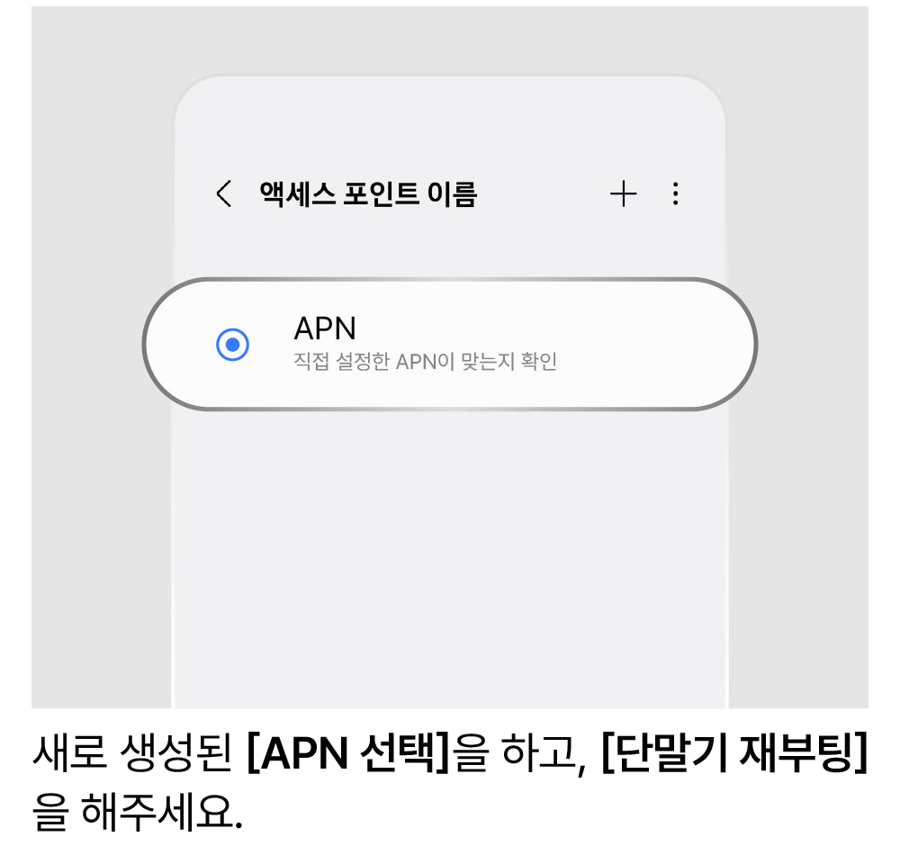 APN 설정