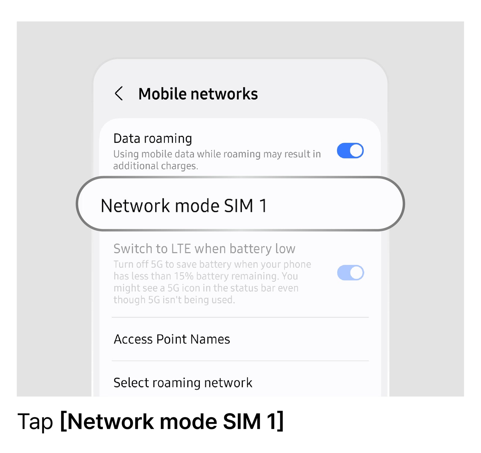 Set LTE as the Preferred Mode