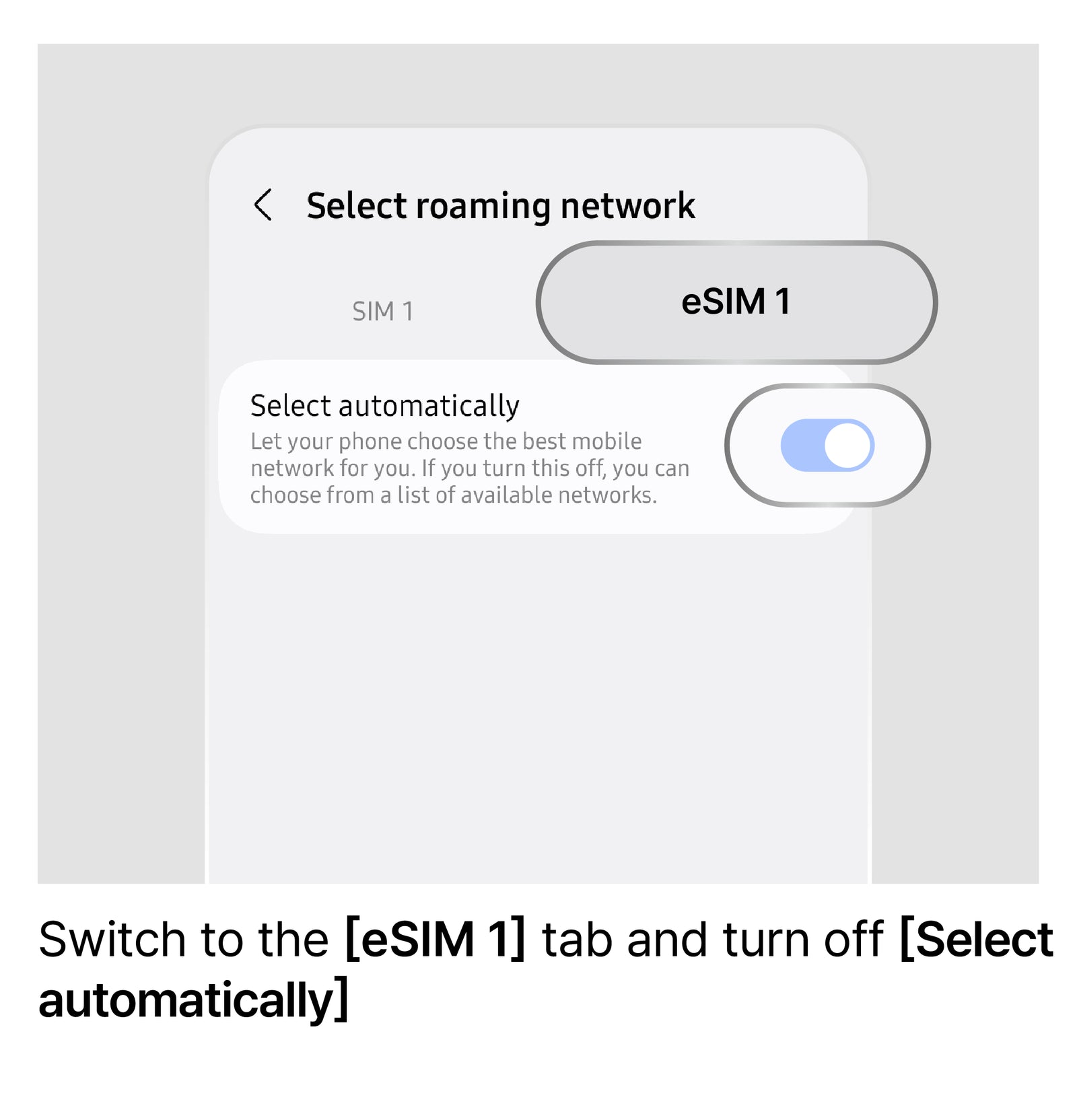 Manually Select a Network