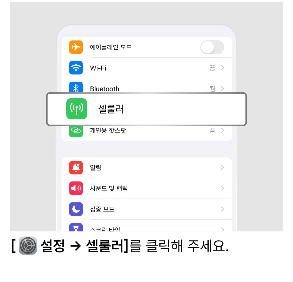 네트워크 수동 선택