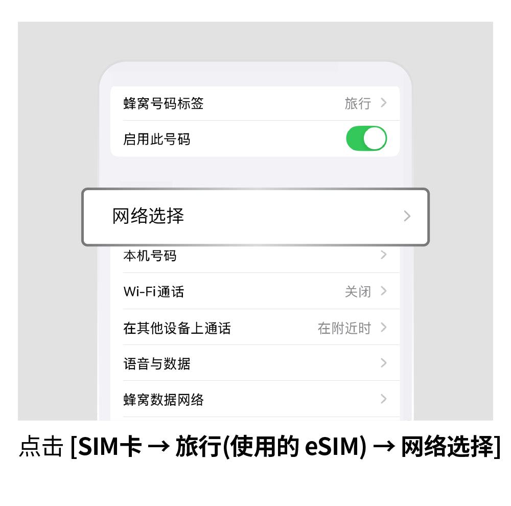 手动选择网络