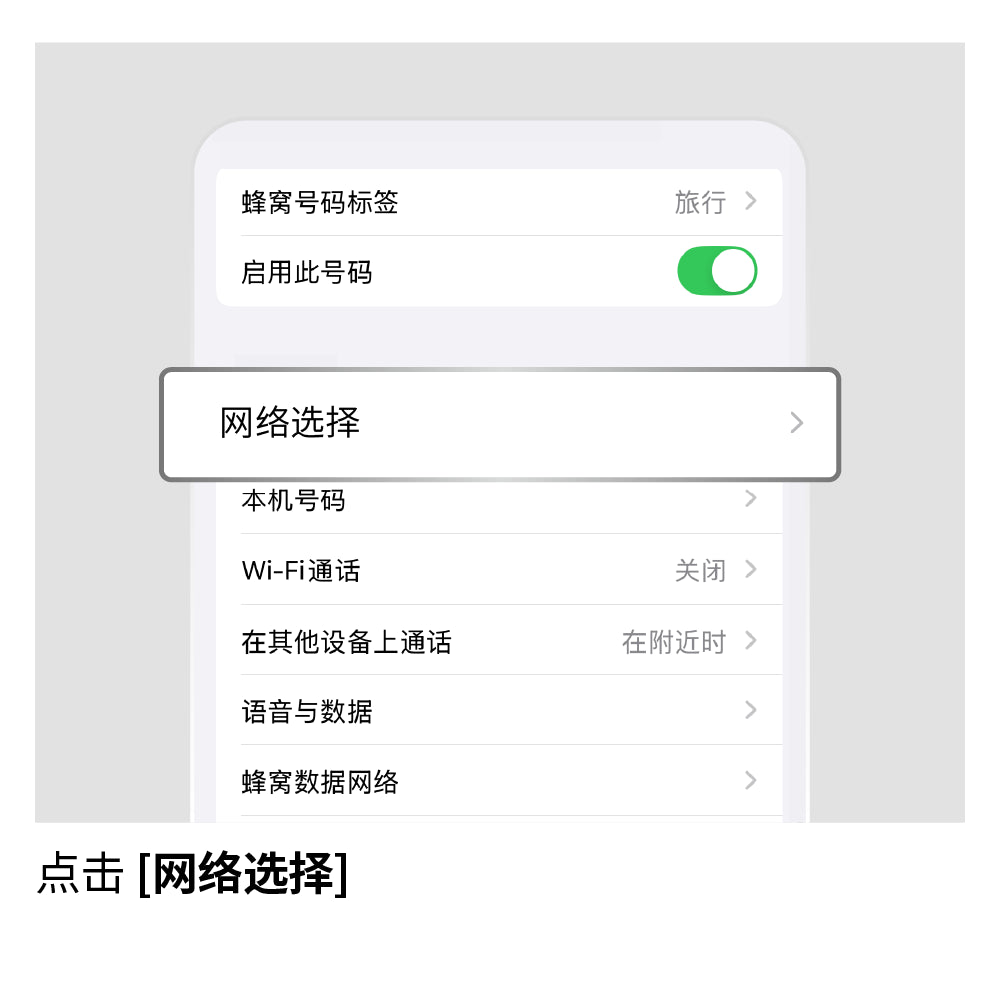 手动选择网络