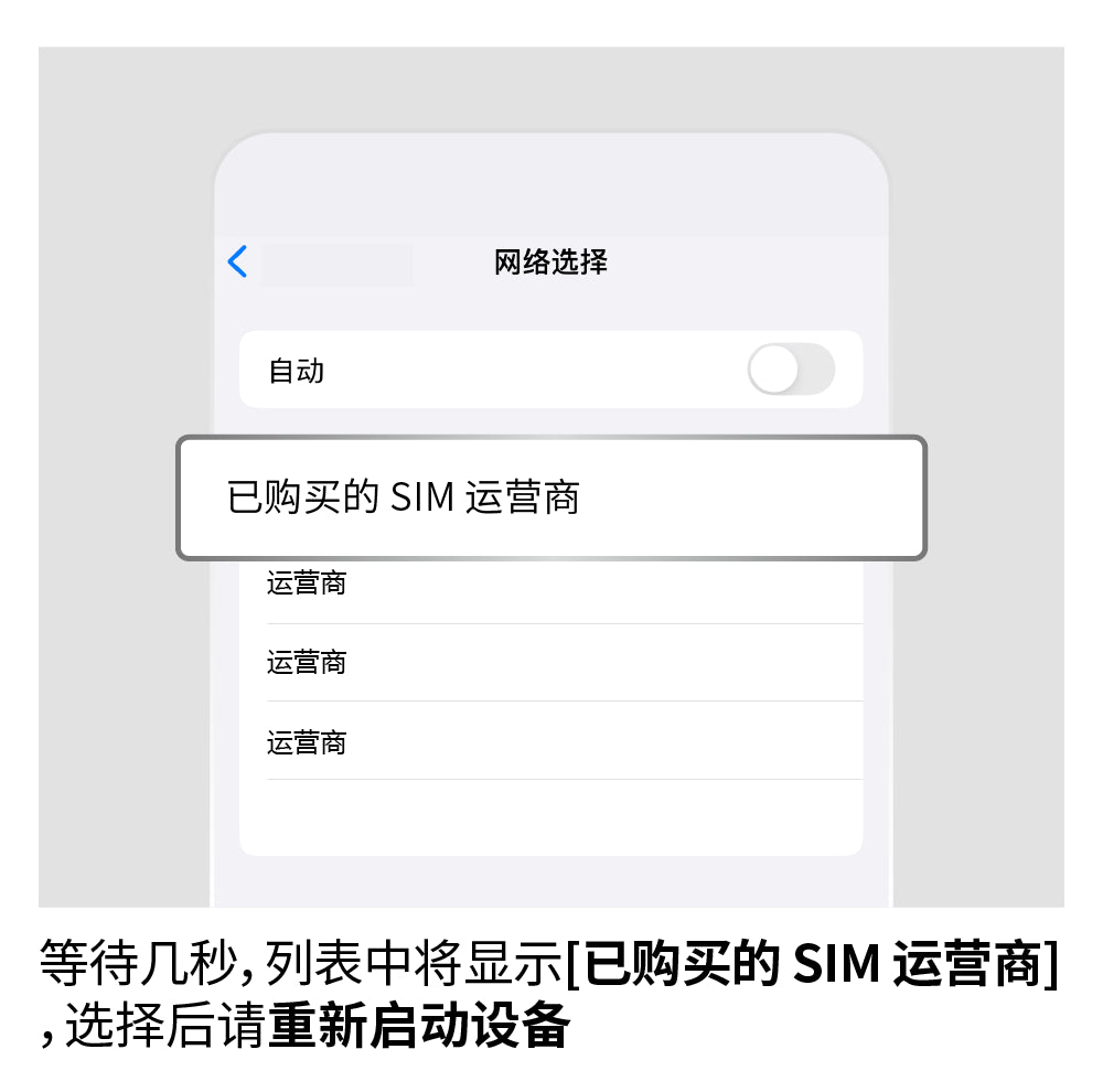 手动选择网络