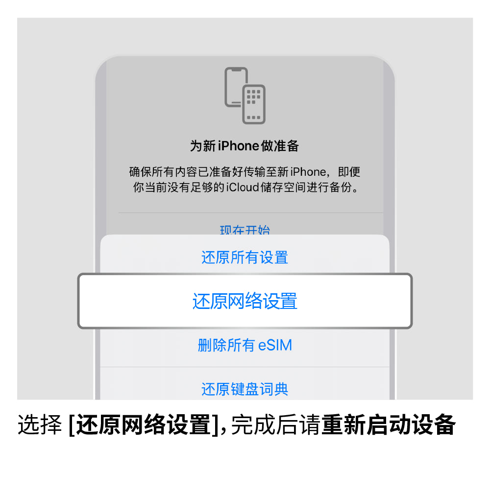 重置网络设置