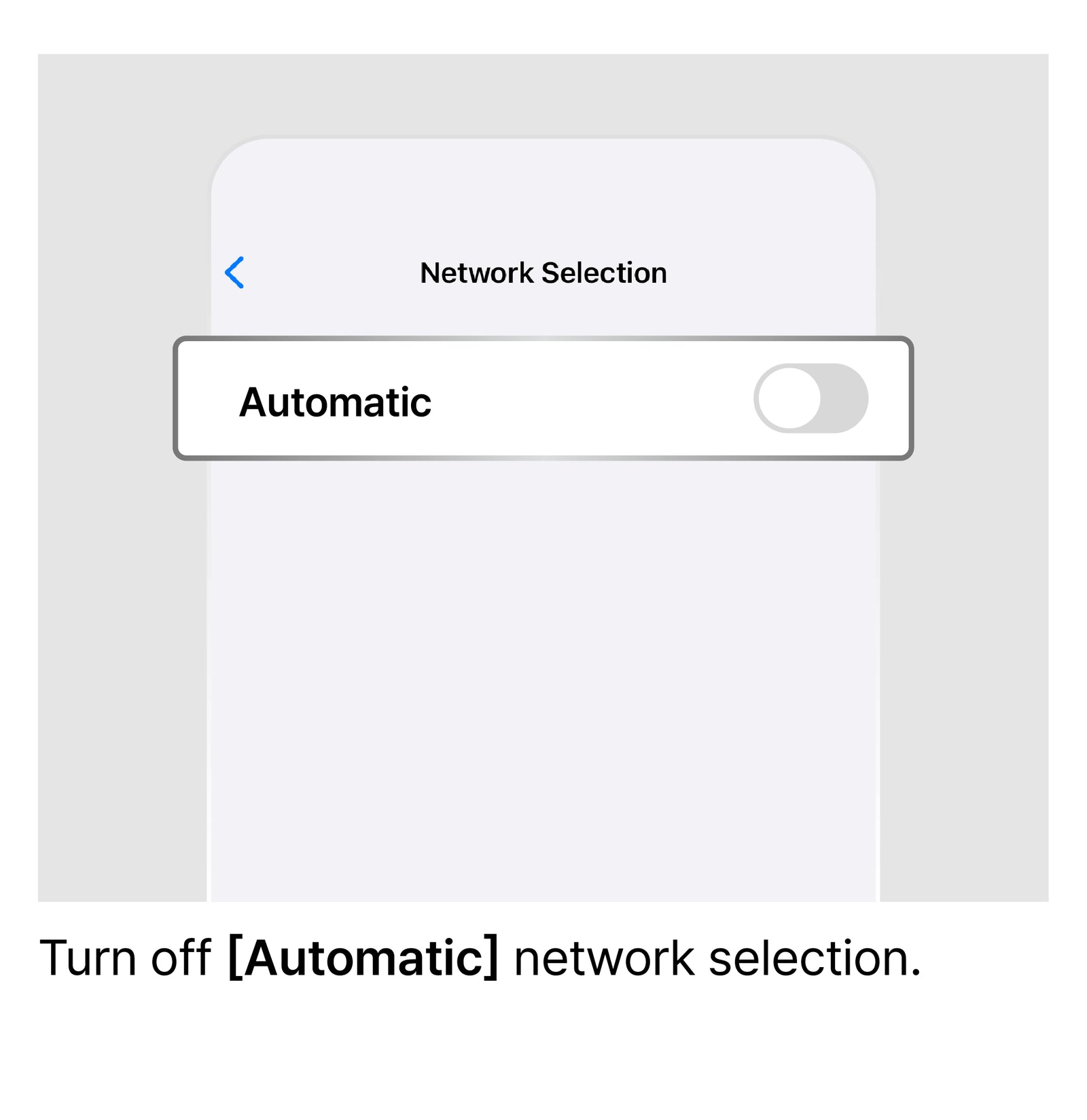 Manually Select a Network