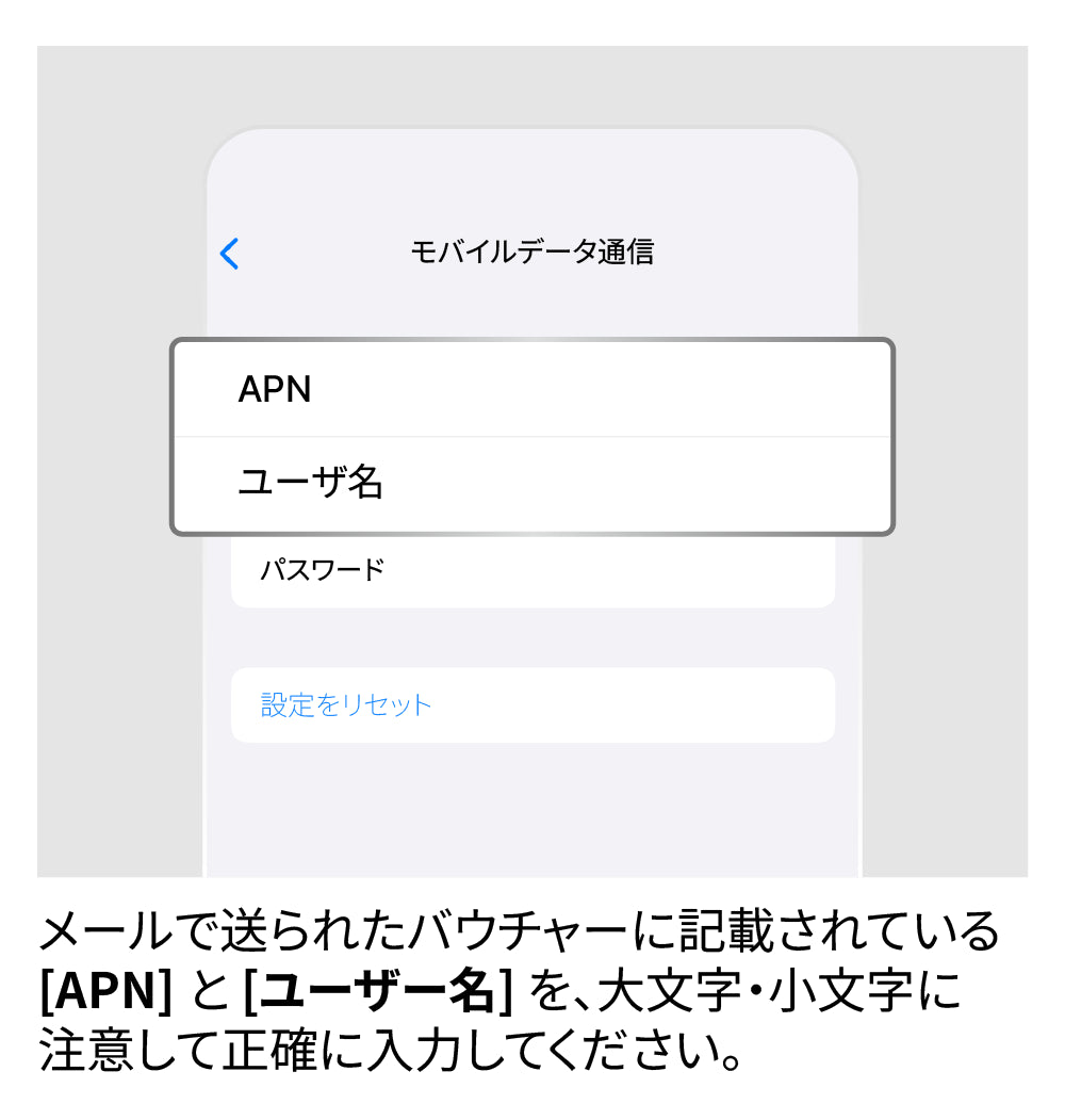 APN設定