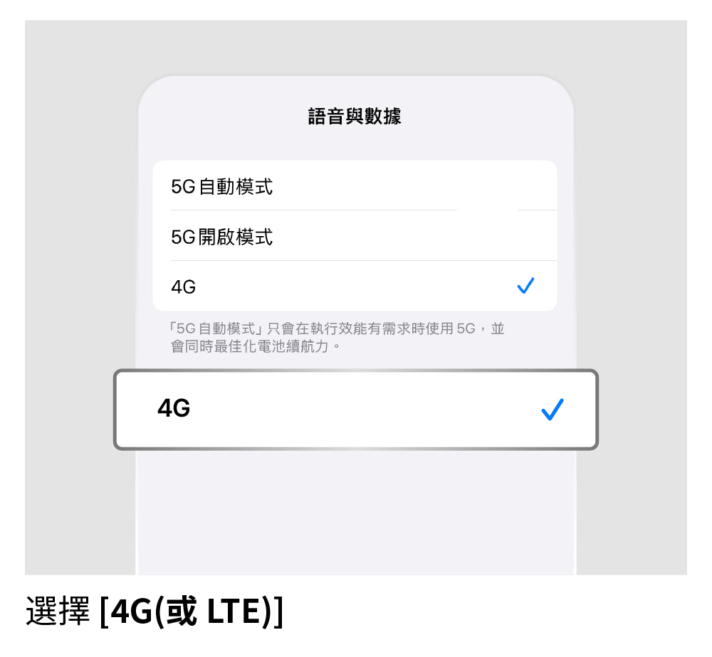 切換至 LTE